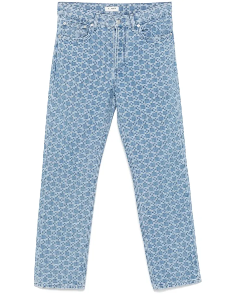 Sandro Jeans mit Jacquardmuster - Blau Blau