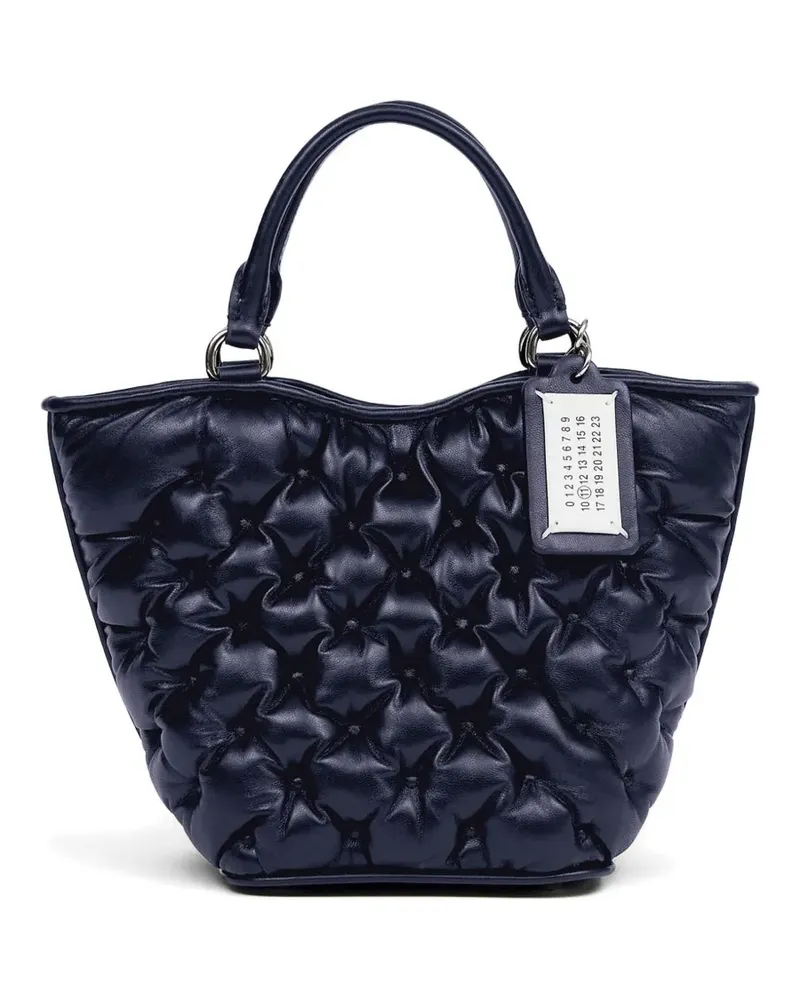Maison Margiela Mini Glam Slam Tote Bag mit Steppung - Blau Blau