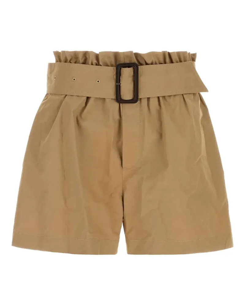 Saint Laurent Paperbag-Shorts mit Gürtel - Braun Braun