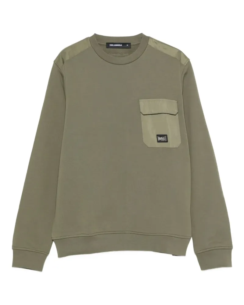 Karl Lagerfeld Sweatshirt mit Schultereinsatz - Grün Grün