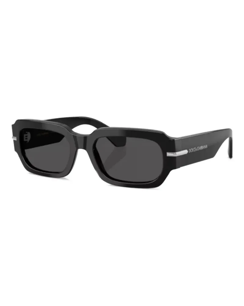 Dolce & Gabbana Sonnenbrille mit eckigem Gestell - Schwarz Schwarz