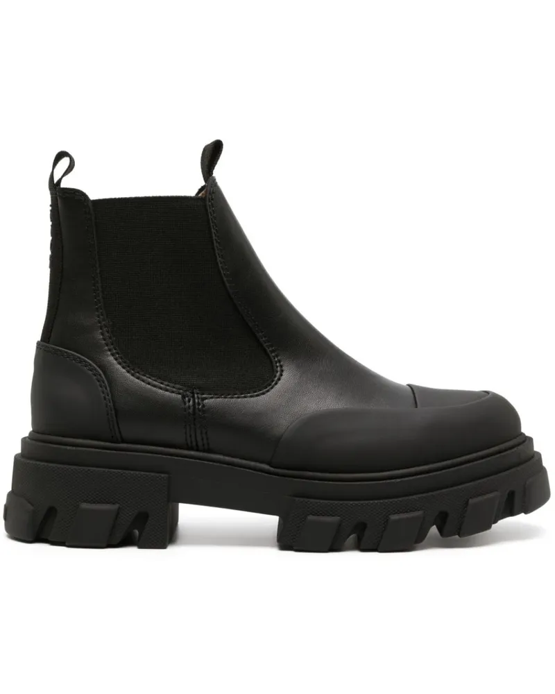 Ganni Cleated Chelsea-Boots Schwarz