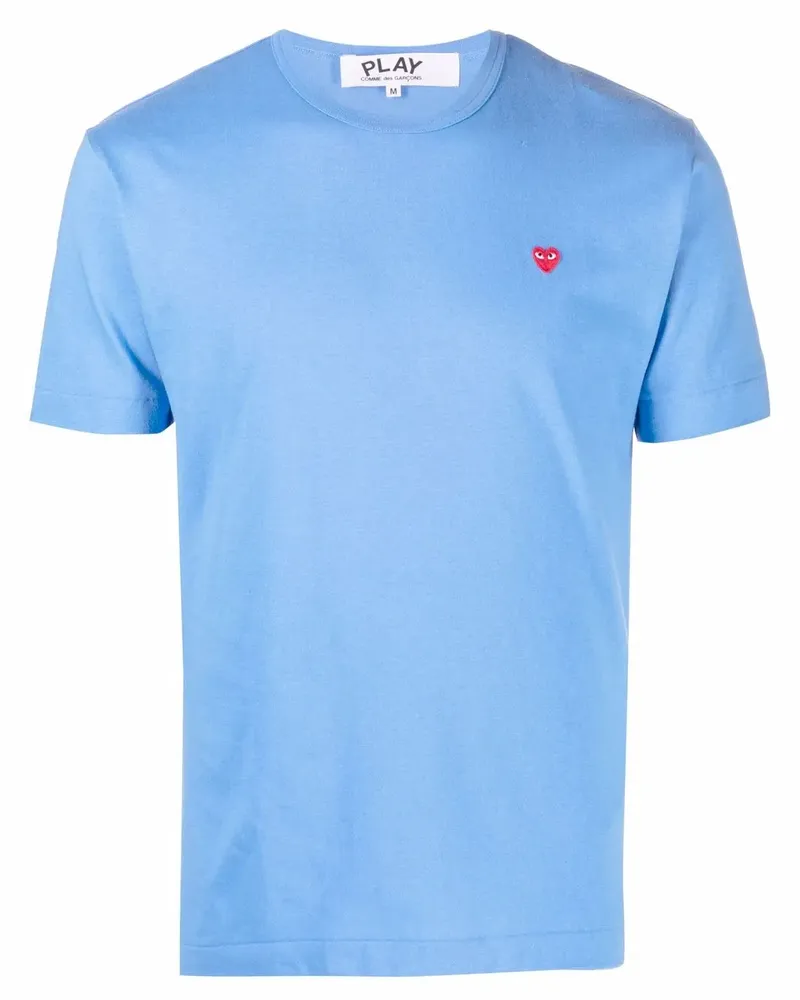 Comme des Garçons T-Shirt mit Logo-Patch - Blau Blau