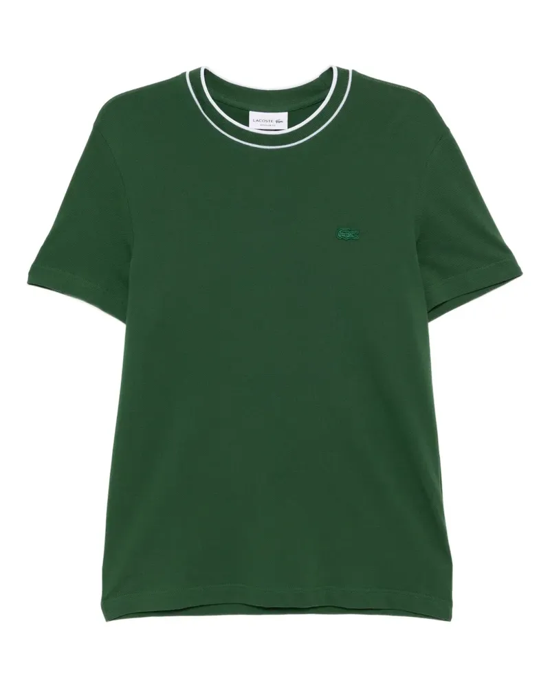 Lacoste T-Shirt mit Logo-Stickerei - Grün Grün