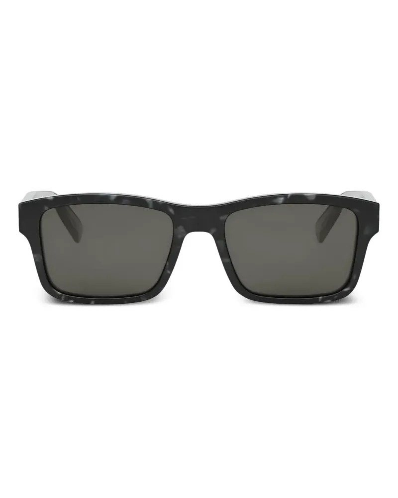 Bulgari Marmorierte Sonnenbrille - Schwarz Schwarz