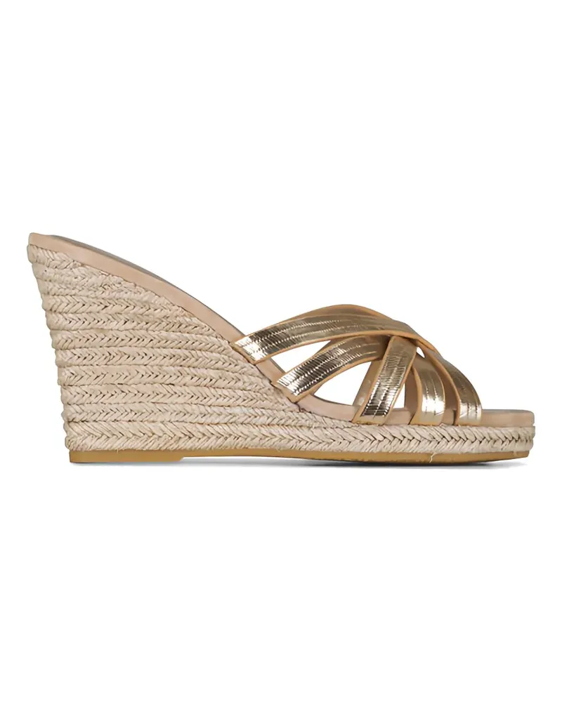 Veronica Beard Phylina crossover-strap espadrilles - Gold Gold