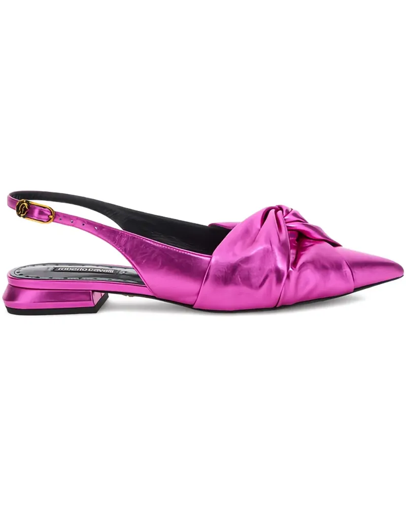 Roberto Cavalli Slingback-Pumps mit Knotendetail - Rosa Rosa