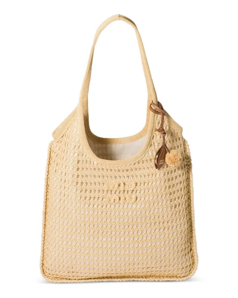 Miu Miu Shopper mit Logo - Nude Nude