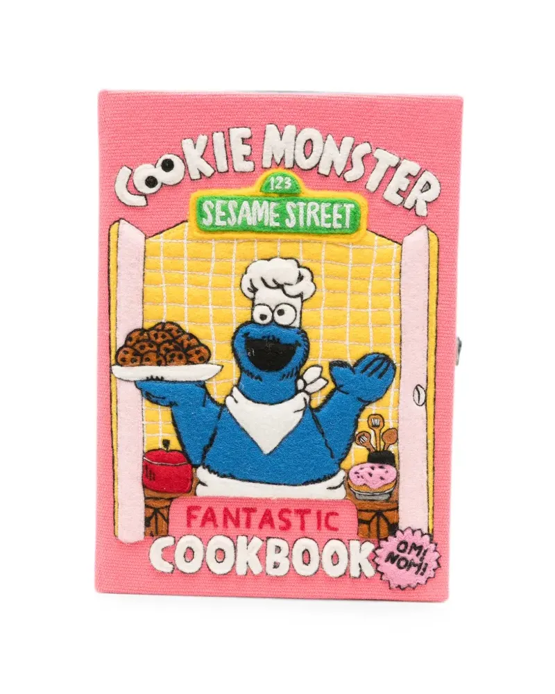 Olympia Le-Tan Cookie Monster Clutch in Buchform - Rosa Rosa