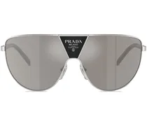 Sonnenbrille mit Oversized-Gestell - Silber