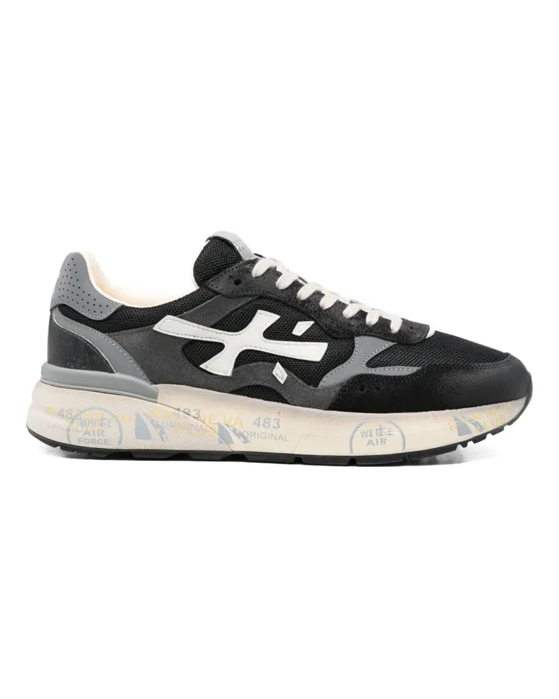 Premiata Mick Sneakers mit Logo-Applikation - Schwarz Schwarz