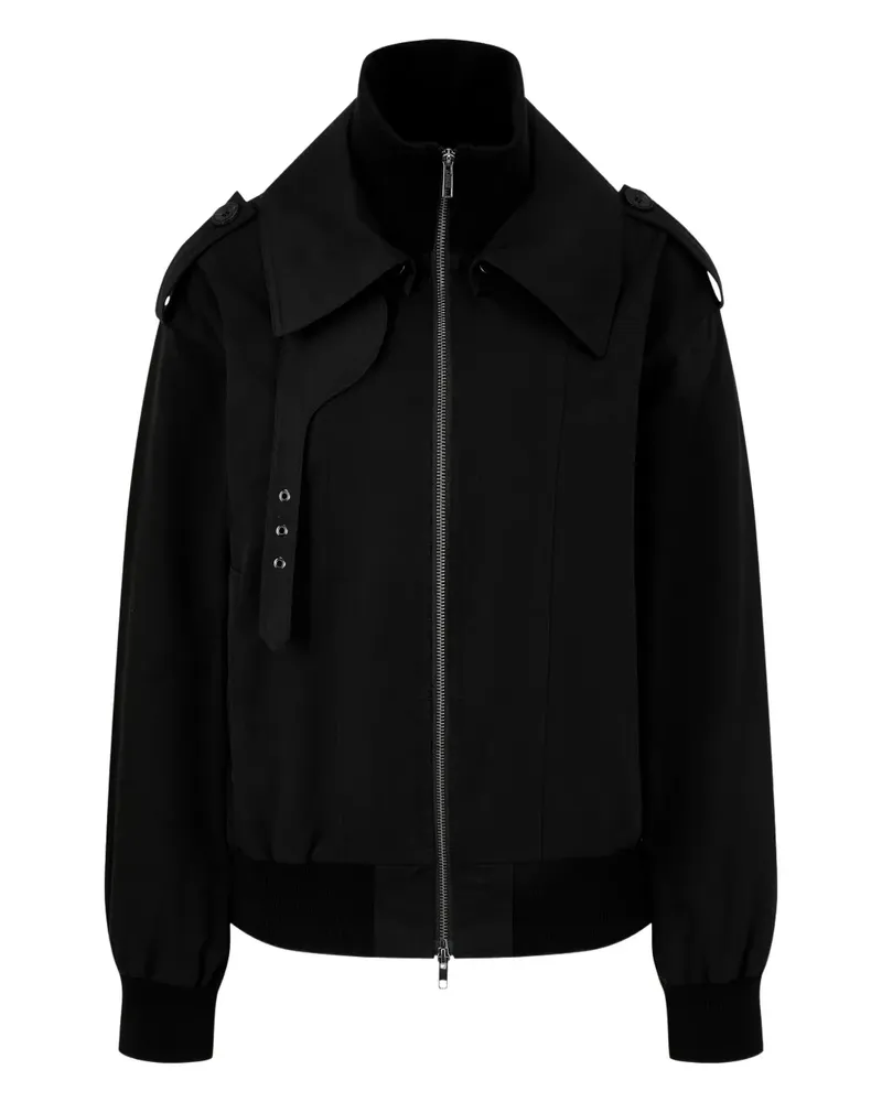 STUDIO TOMBOY Bomberjacke mit Reißverschluss - Schwarz Schwarz