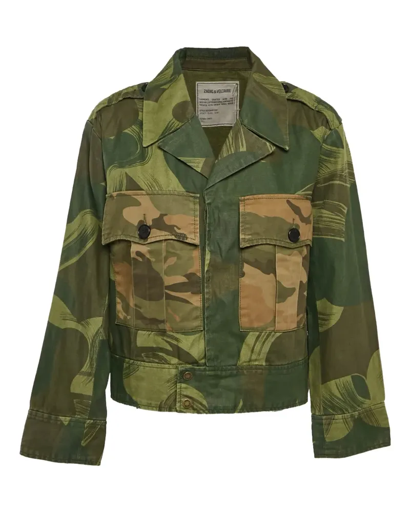 Zadig & Voltaire 1997 Leinenjacke mit Camouflage-Print - Grün Grün