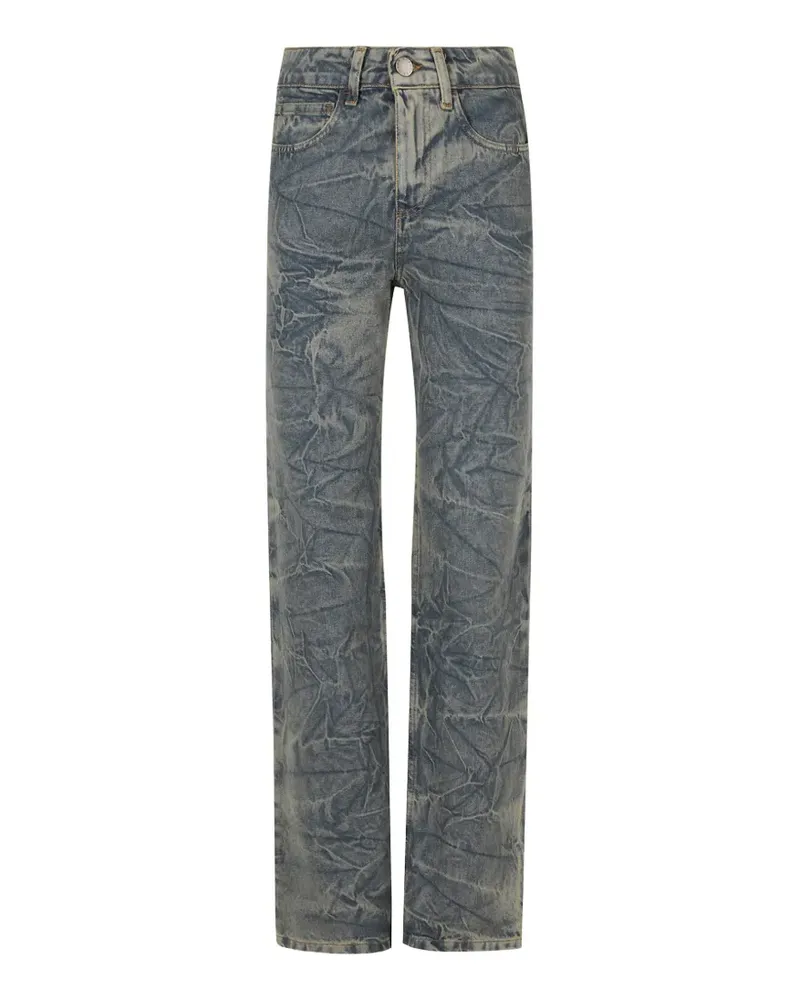 Federica Tosi Gerade Jeans mit Acid-Wash-Effekt - Blau Blau