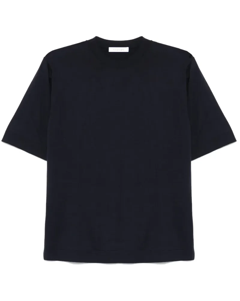 Cruciani Fein gestricktes T-Shirt - Blau Blau