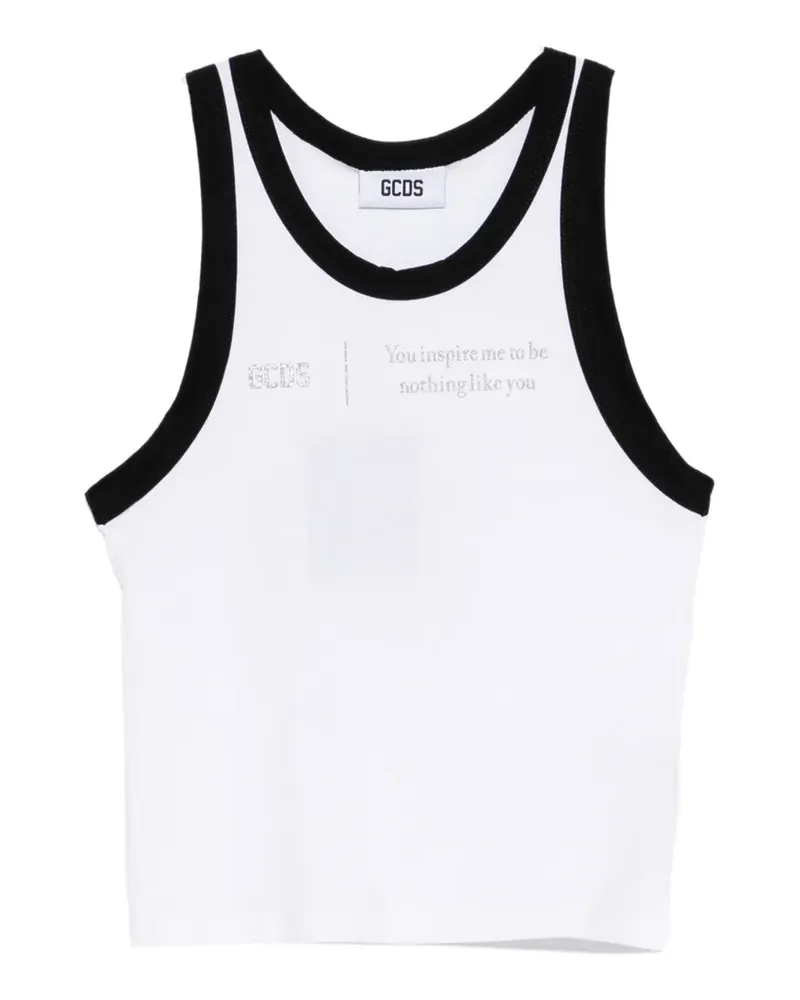 GCDS sleeveless round-neck tank top - Weiß Weiß