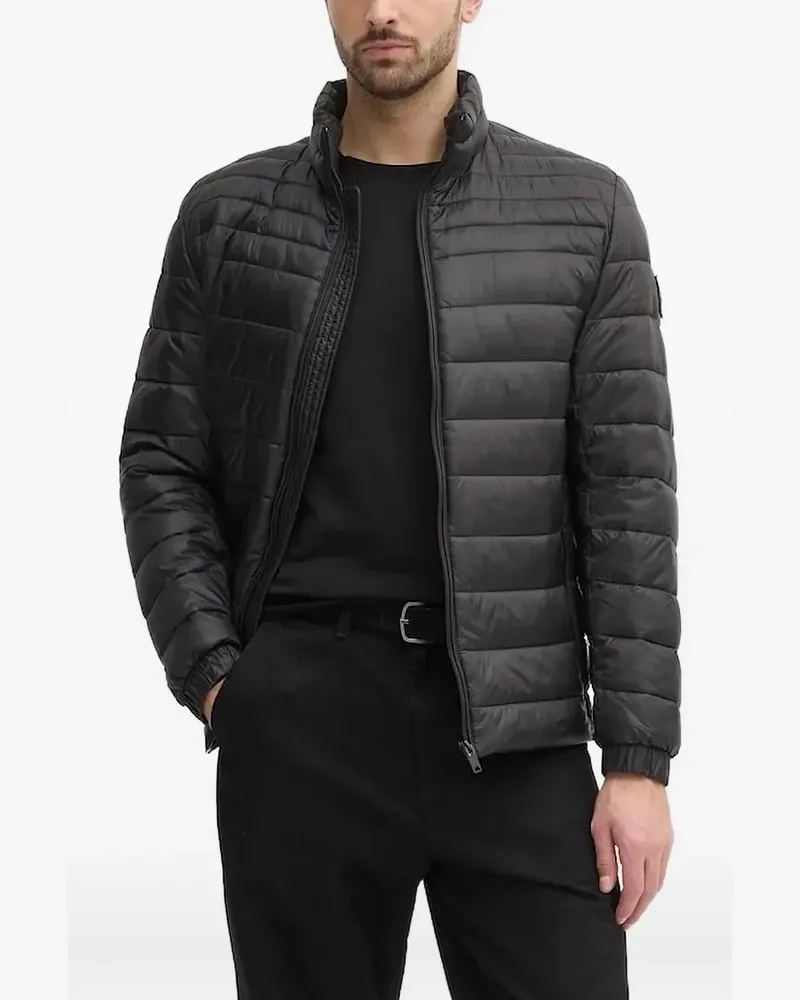 HUGO BOSS Gesteppte Jacke mit Stehkragen - Schwarz Schwarz