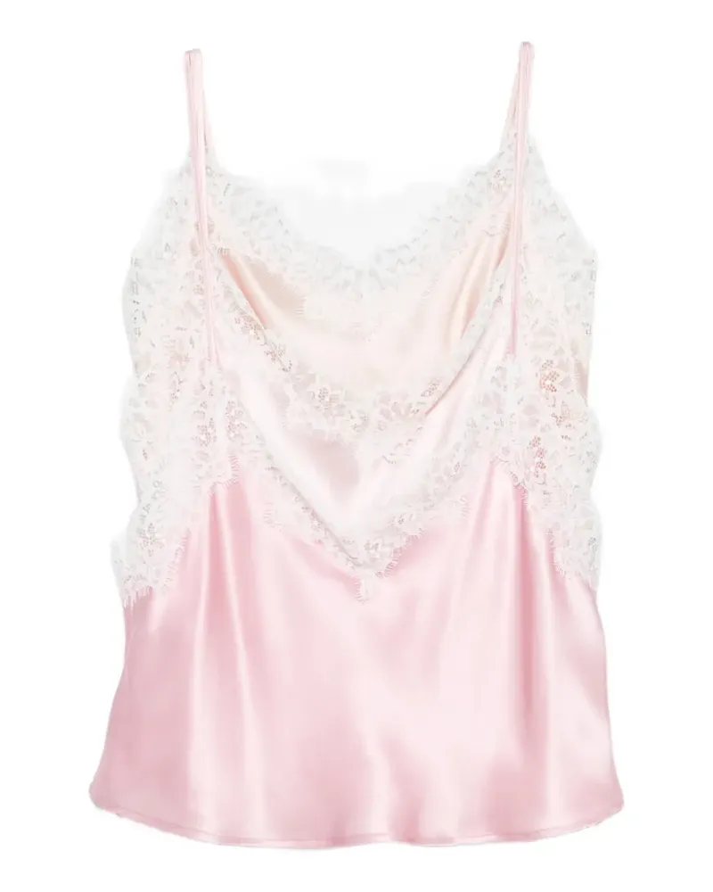 Viktor & Rolf Bluse mit Spitzenborten - Rosa Rosa