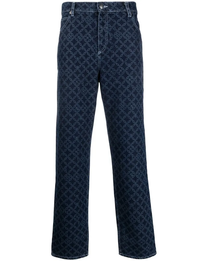 Charles Jeffrey Loverboy Jeans mit geometrischem Muster - Blau Blau