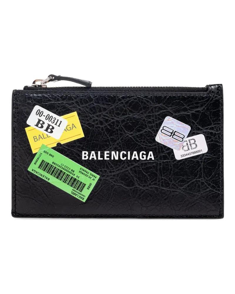 Balenciaga Kartenetui mit Reißverschluss - Schwarz Schwarz