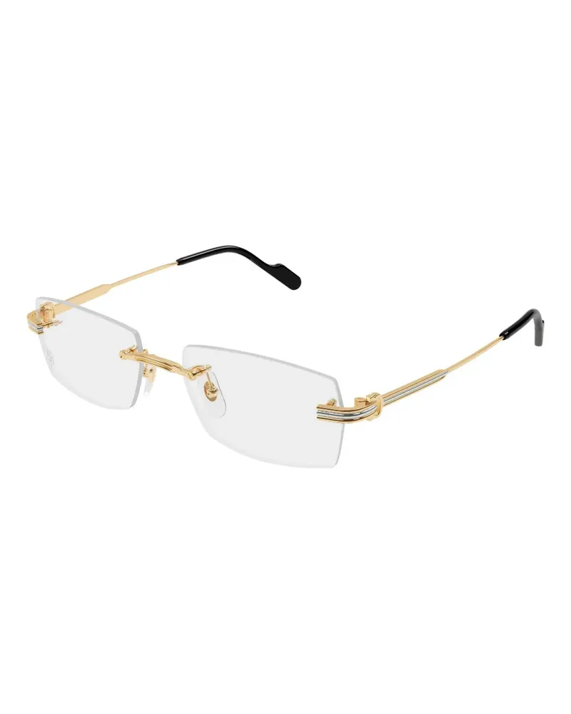 Cartier Rahmenlose Brille mit eckigen Gläsern - Gold Gold