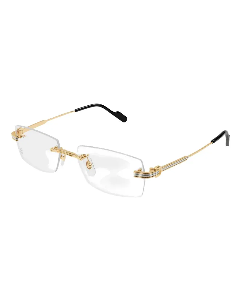 Cartier Rahmenlose Brille mit eckigen Gläsern - Gold Gold