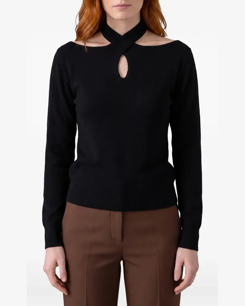 Federica Tosi Pullover mit Cut-Out - Schwarz Schwarz