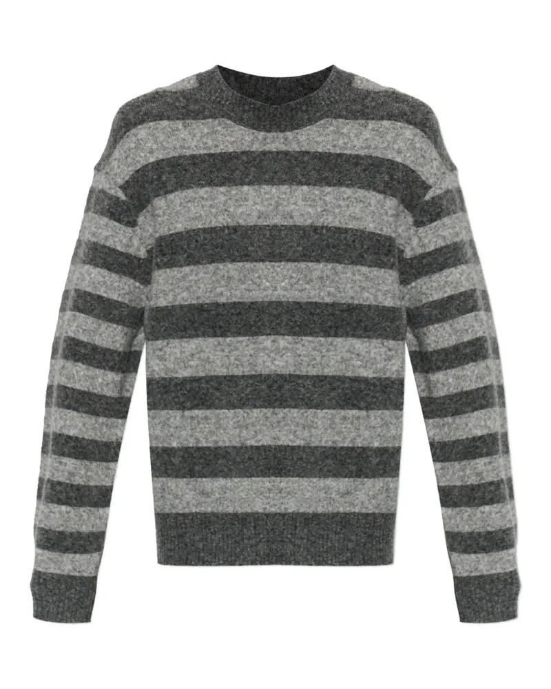 Officine Generale striped crew neck sweater - Grau Grau