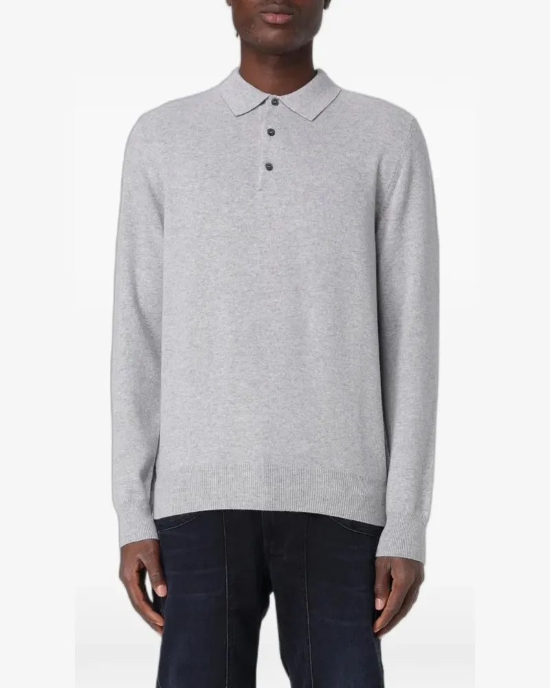 XC Fein gestricktes Poloshirt - Grau Grau