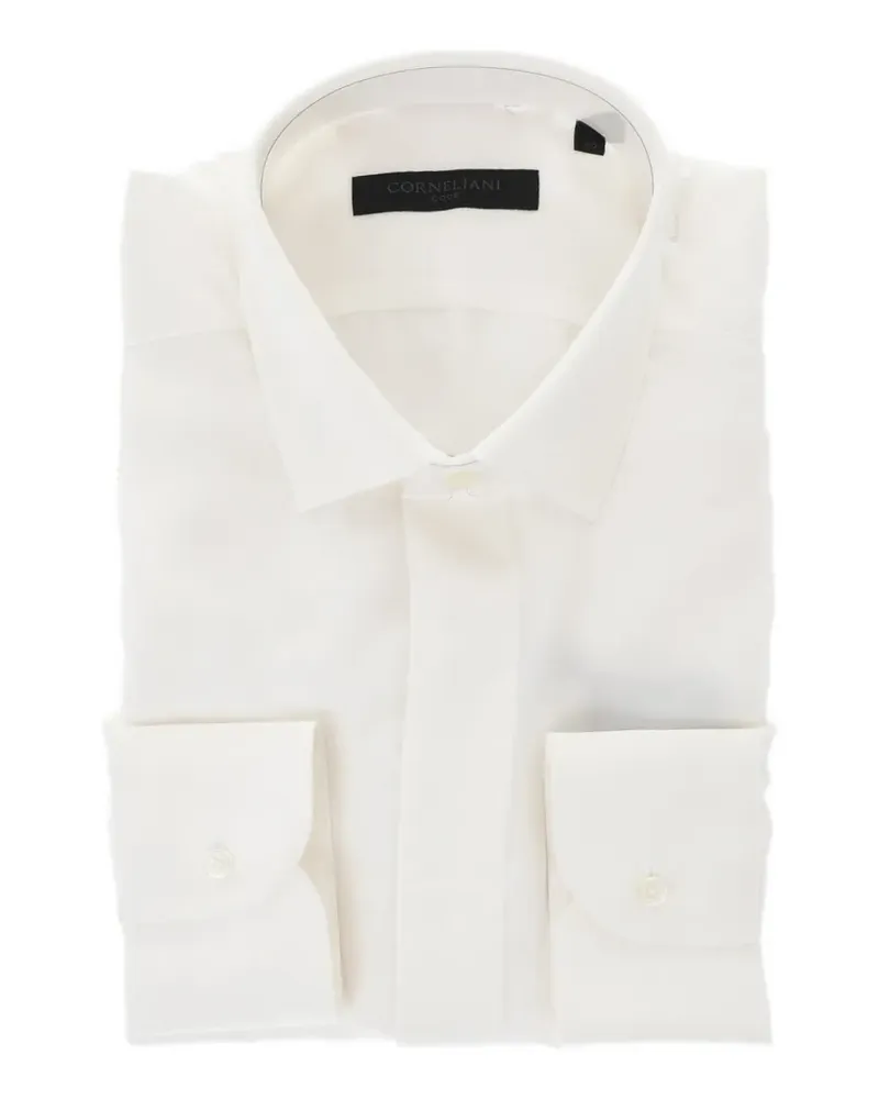 Corneliani Code Italian-collar silk shirt - Weiß Weiß
