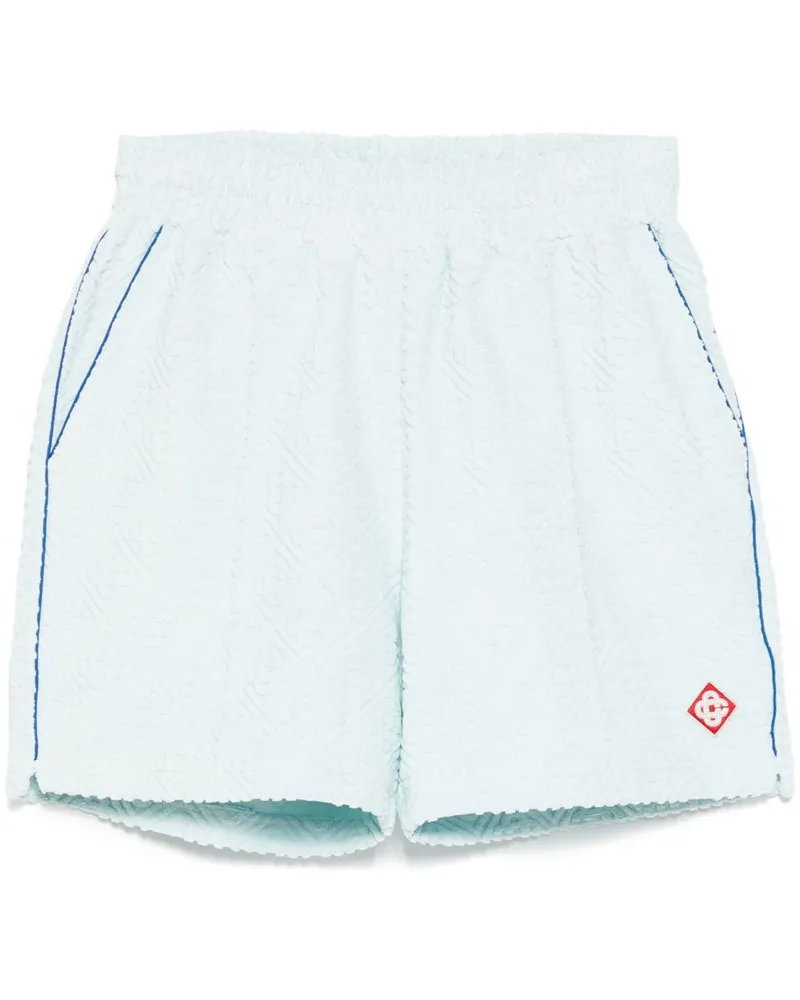 Casablanca Paris Shorts mit Logo-Patch - Blau Blau