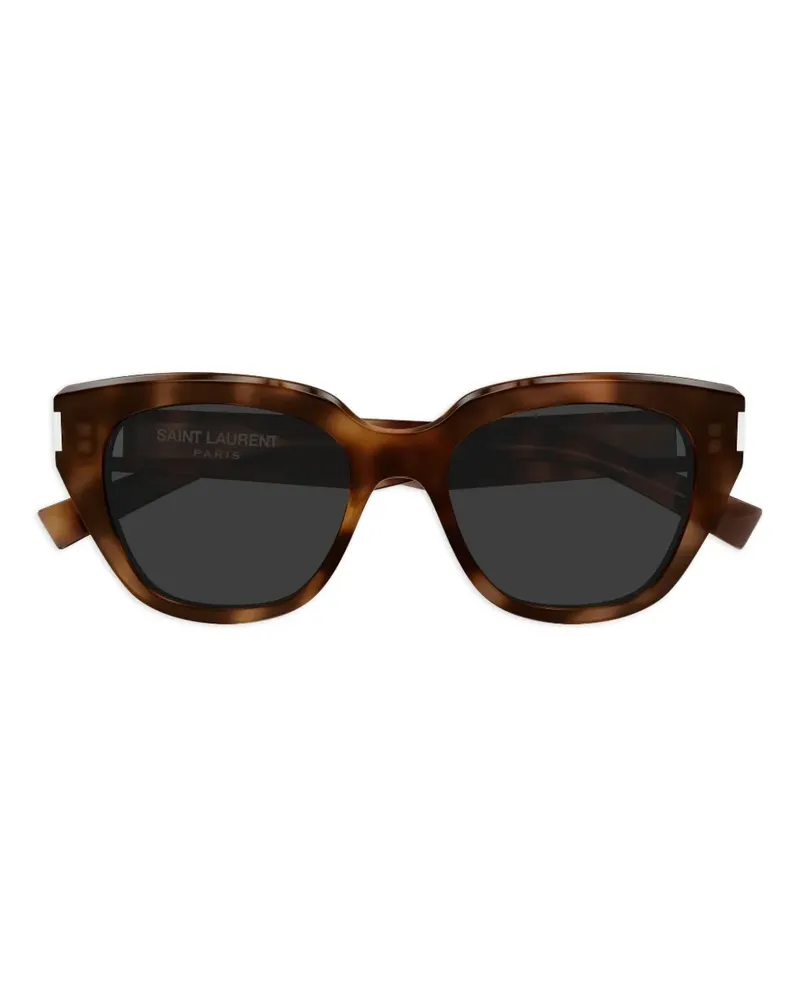 Saint Laurent Geometrische Sonnenbrille - Braun Braun