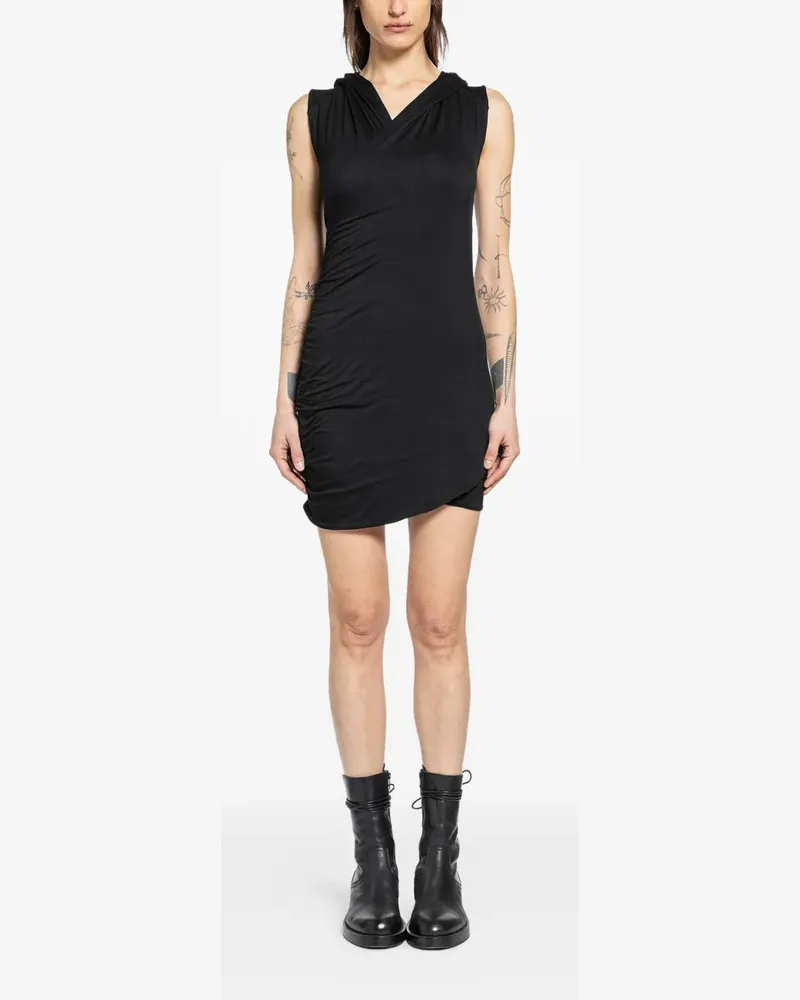 THOM KROM hooded mini dress - Schwarz Schwarz