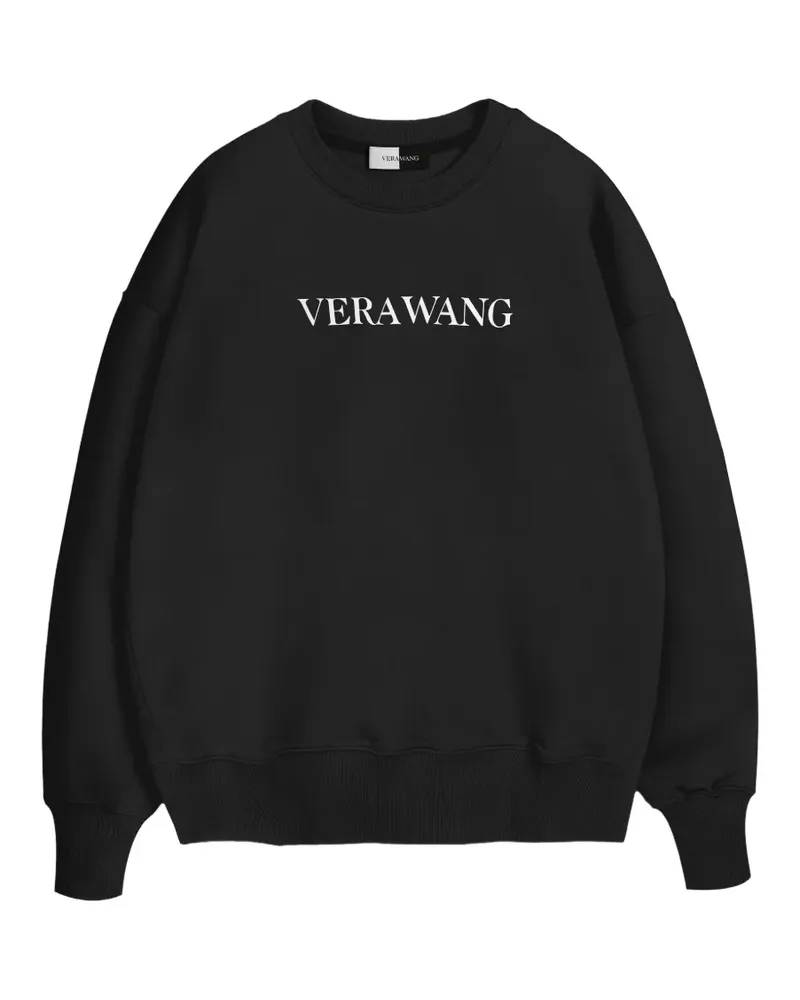 Vera Wang logo-print cotton sweatshirt - Schwarz Schwarz