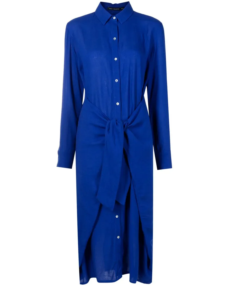 Lenny Niemeyer Midi-Hemdkleid mit Taillengürtel - Blau Blau
