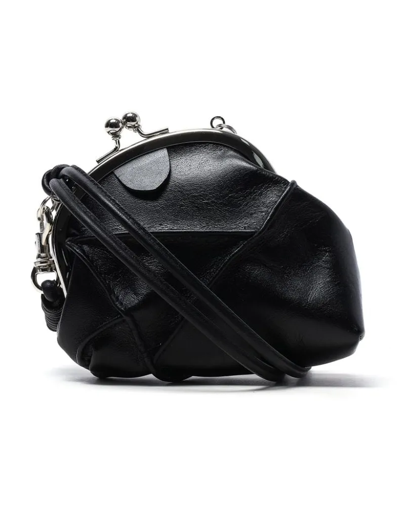 Yohji Yamamoto Asymmetrische Mini-Tasche Schwarz