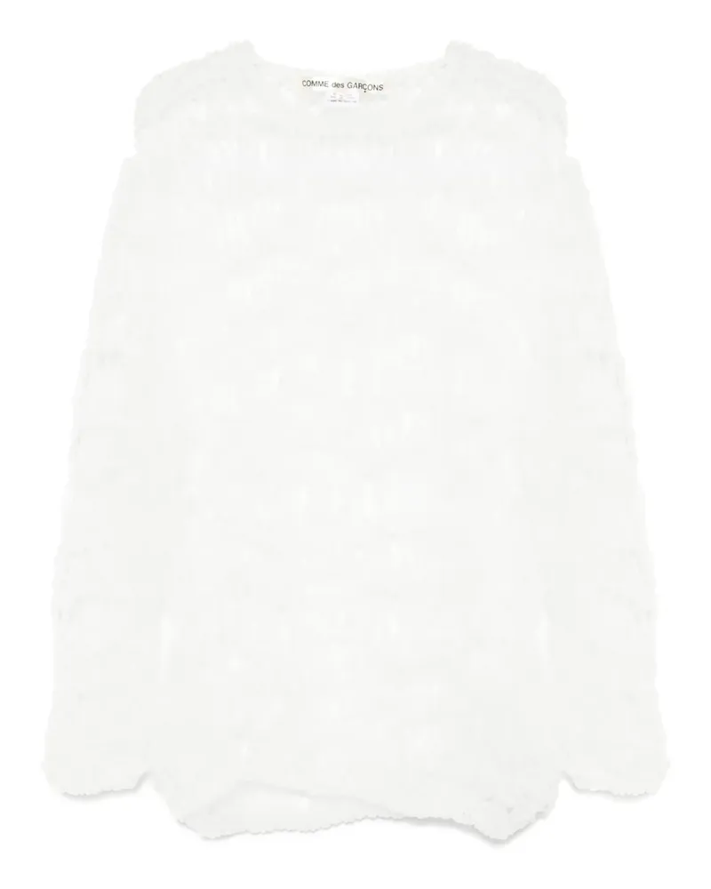 Comme des Garçons Gestricktes Oberteil - Weiß Weiß