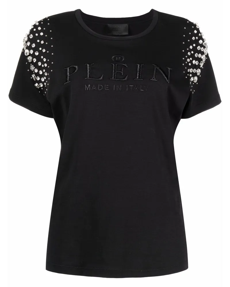 Philipp Plein Crystal Iconic T-Shirt - Schwarz Schwarz