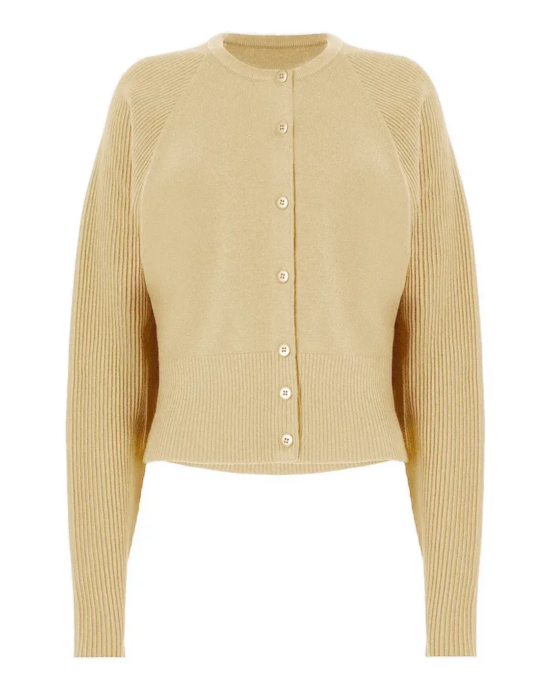Wolford ribbed-knit cropped cardigan - Gelb Gelb