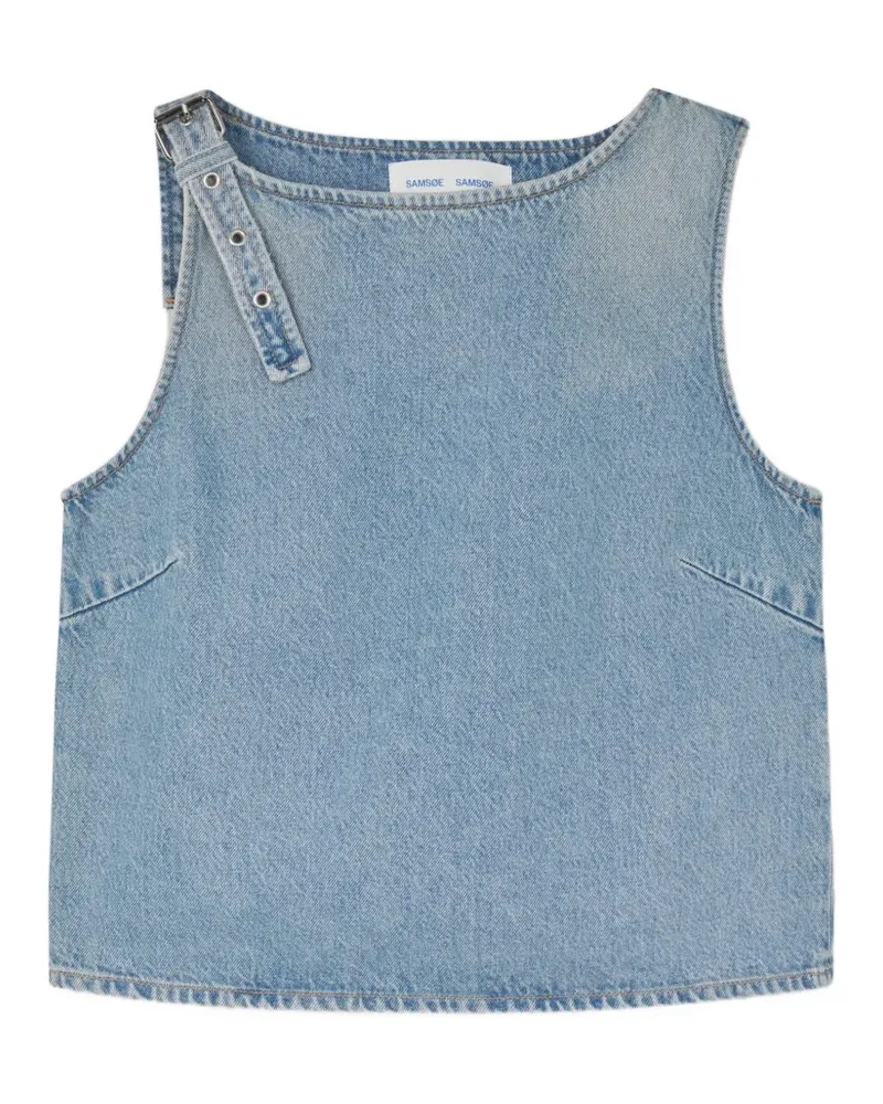 Samsøe & Samsøe Samolly Oberteil mit Schnallendetail - Blau Blau