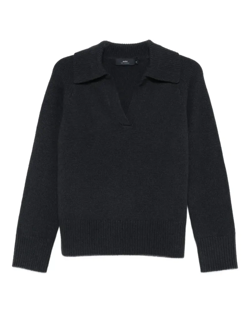 arch4 Pullover mit V-Ausschnitt - Blau Blau