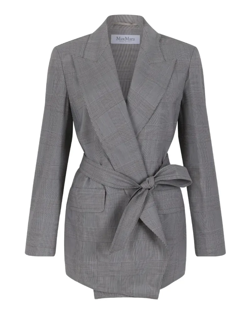 Max Mara Jacke mit Gürtel - Grau Grau