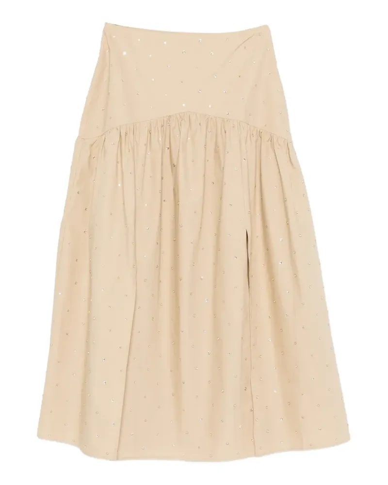 Sandro Verzierter A-Linien-Rock - Nude Nude