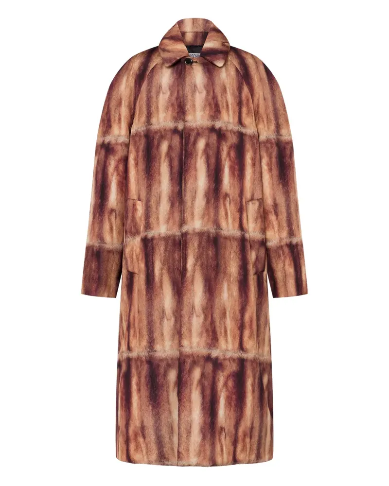 Moschino Mantel mit abstraktem Print - Braun Braun