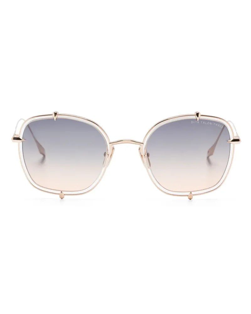 DITA Sonnenbrille mit eckigem Gestell - Gold Gold