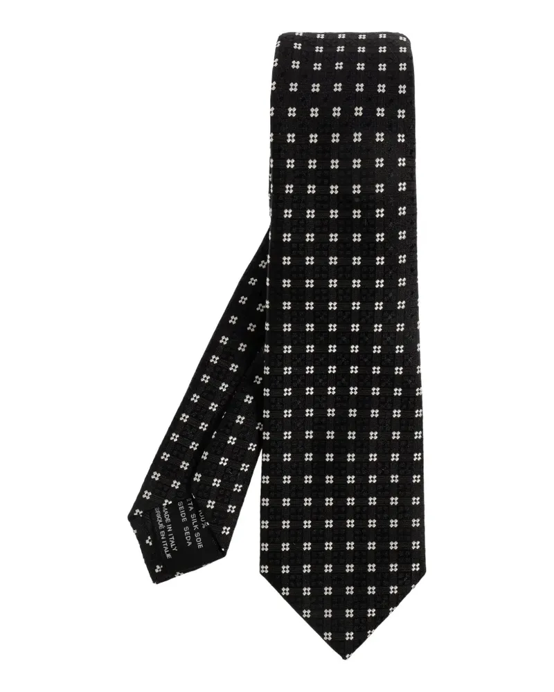 Tom Ford patterned tie - Schwarz Schwarz