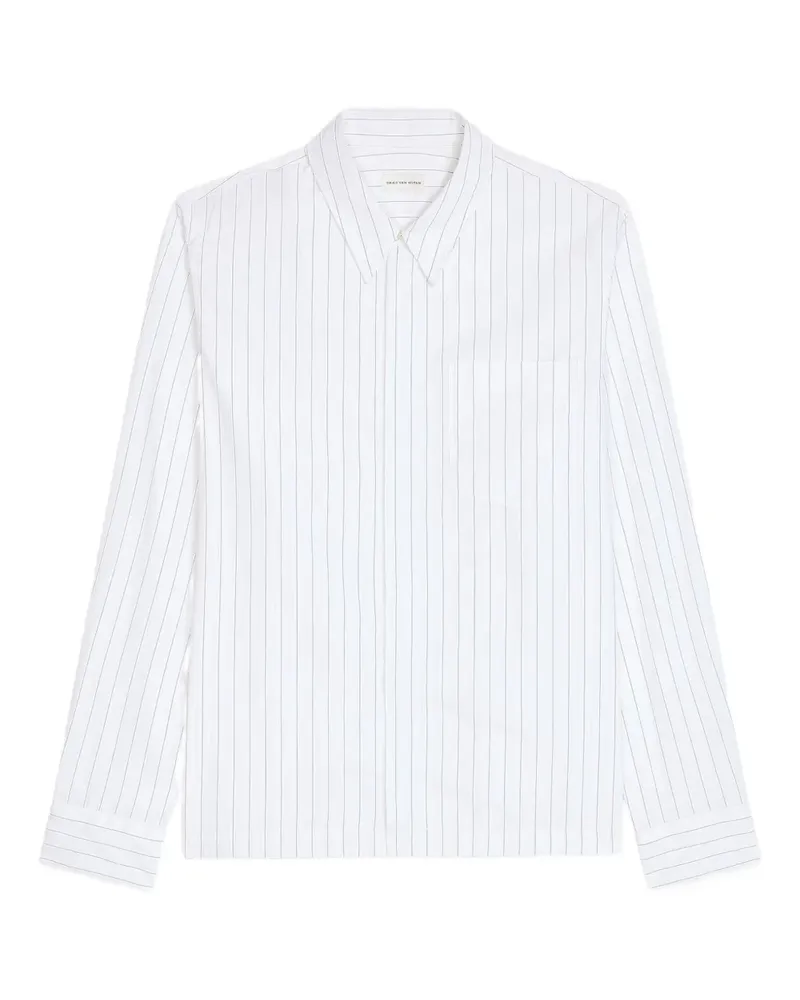 Dries van Noten Hemd mit Nadelstreifen - Weiß Weiß