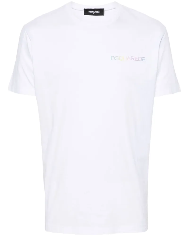 Dsquared2 T-Shirt mit Logo-Print - Weiß Weiß
