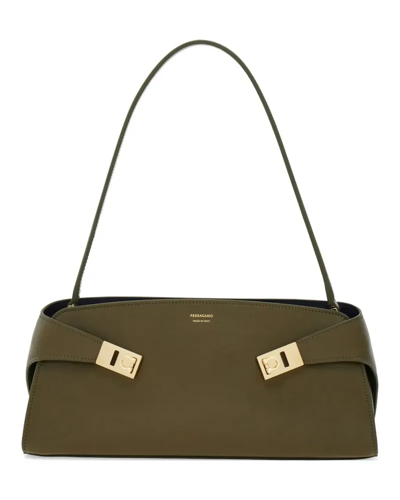 Ferragamo Hug East-West Schultertasche - Grün Grün