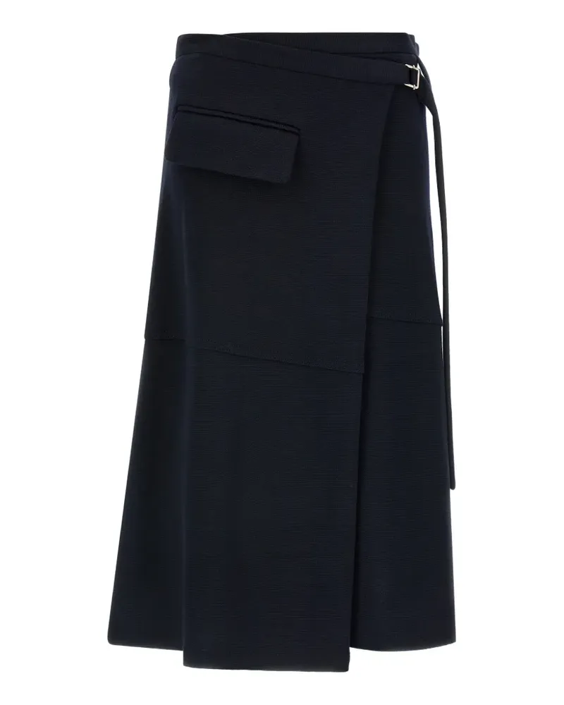 TELA Beatrix asymmetrical belted midi skirt - Blau Blau